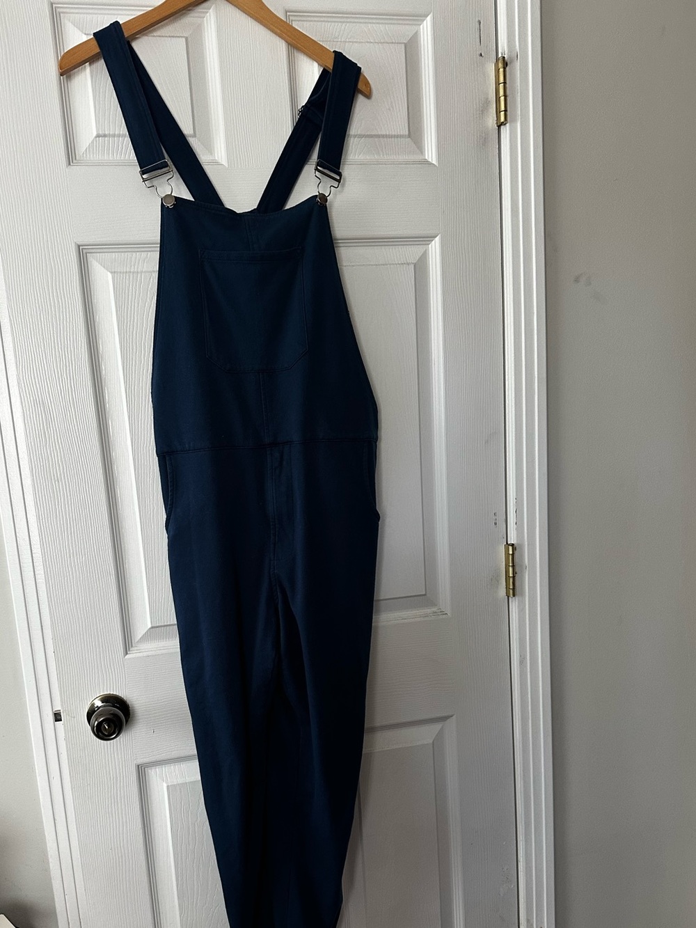 Swoveralls The Great Fantastic Knit Sweatpants Overalls Sz L navy blue